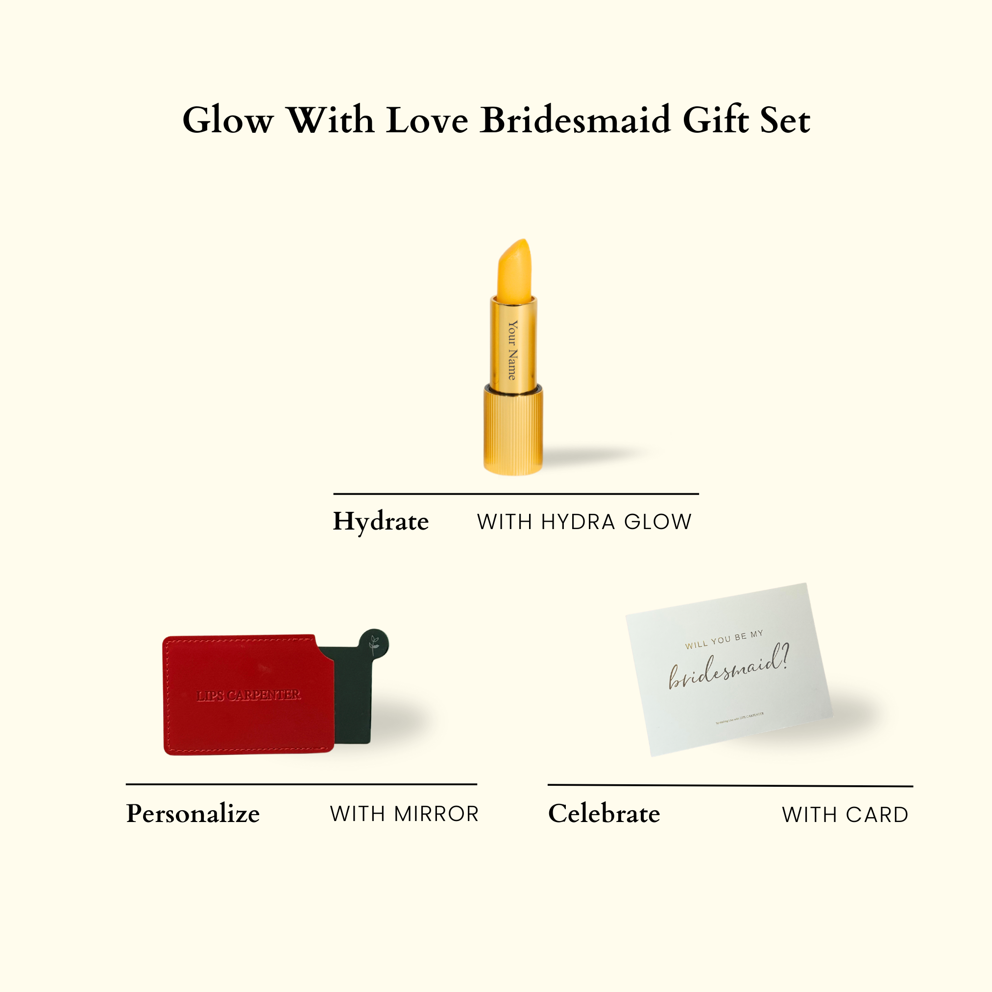 Glow With Love Bridesmaid Gift Set