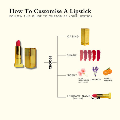Customised Lipstick - Gold Elegant Series