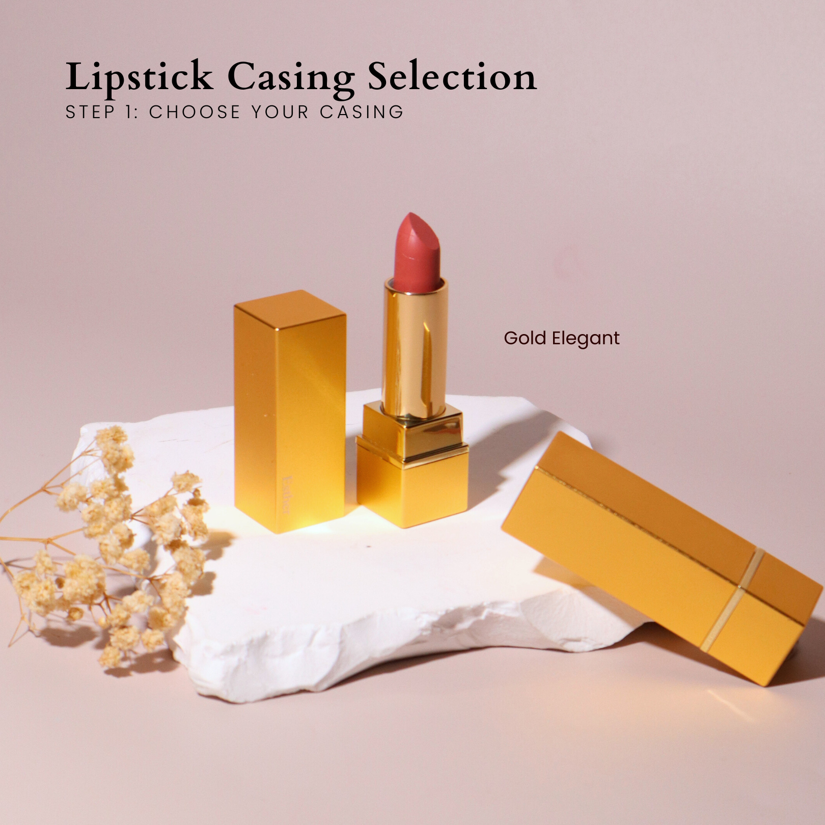 Customised Lipstick - Gold Elegant Series